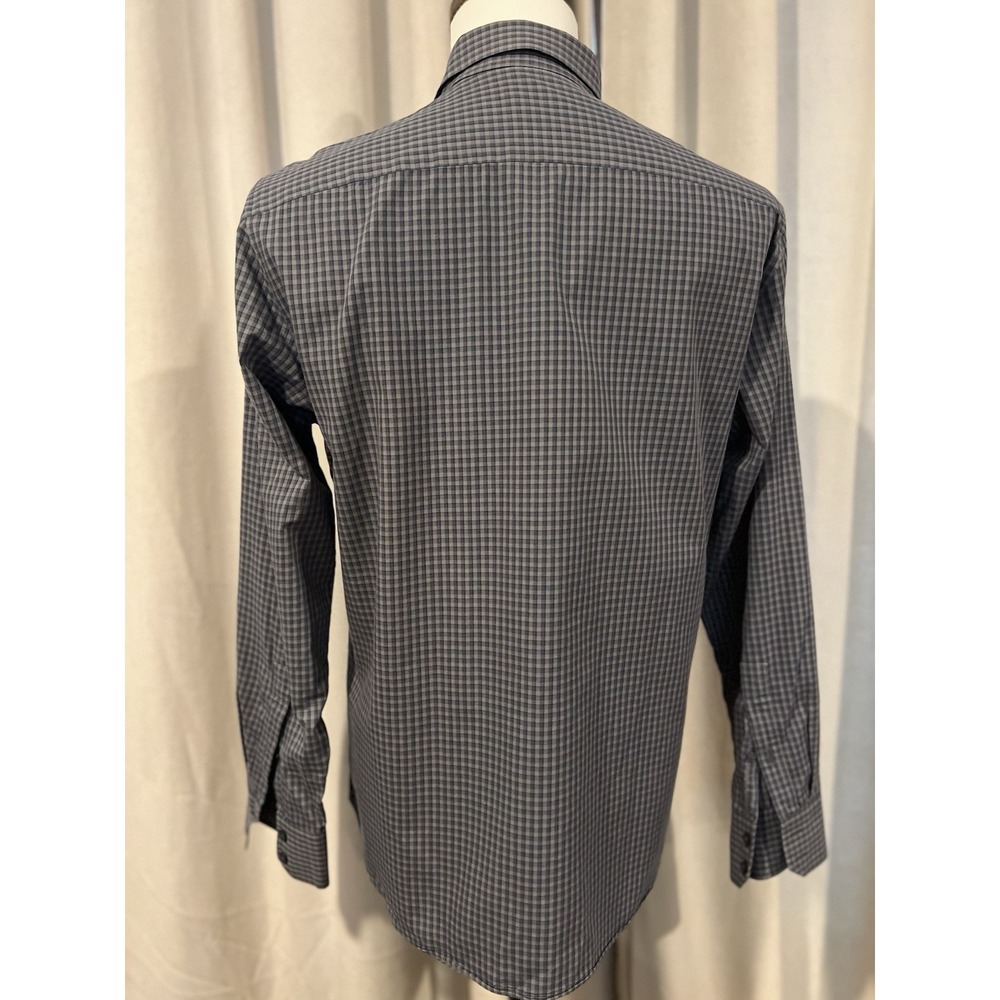 Zachary Prell Men's Button Up Shirt Size‎ Medium Plaid Gray And Blue - Picture 3 of 6
